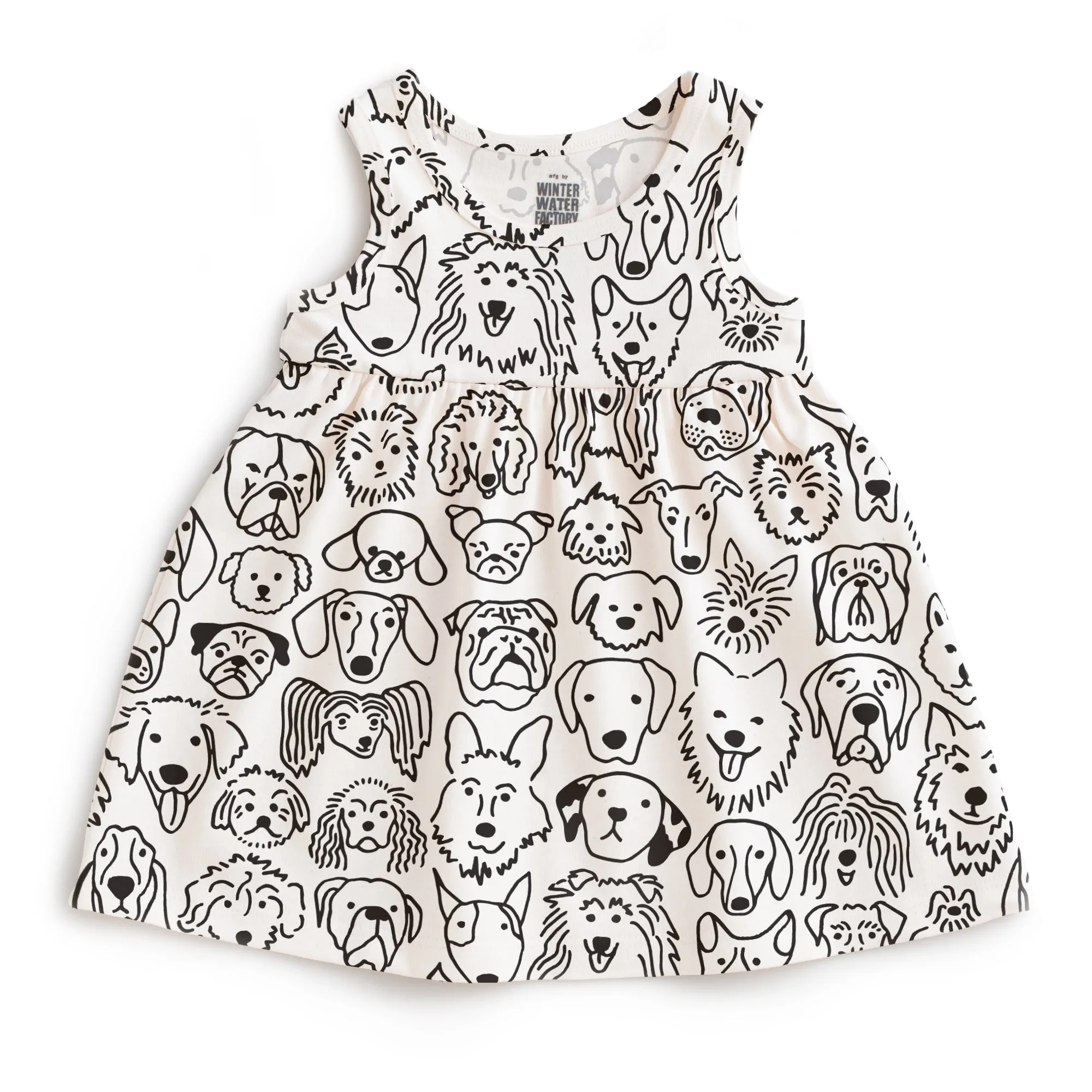 Alna Baby Dress - Dogs Black