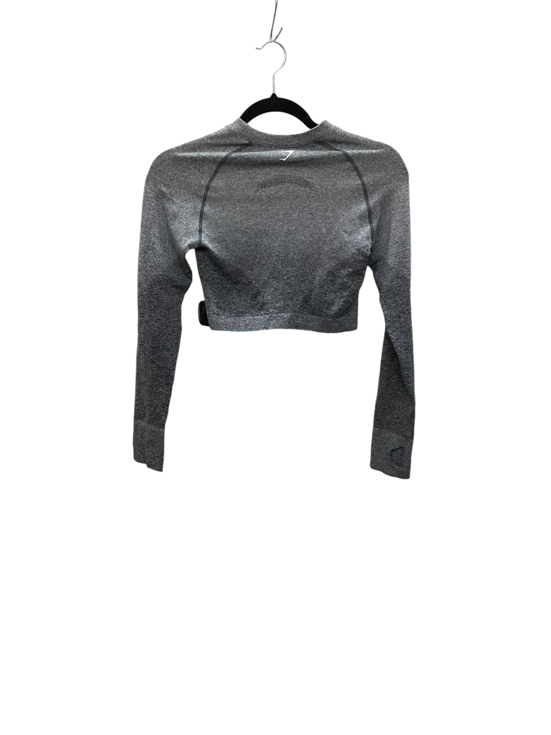 Athletic Top Long Sleeve Collar By Gym Shark In Grey, Size: S