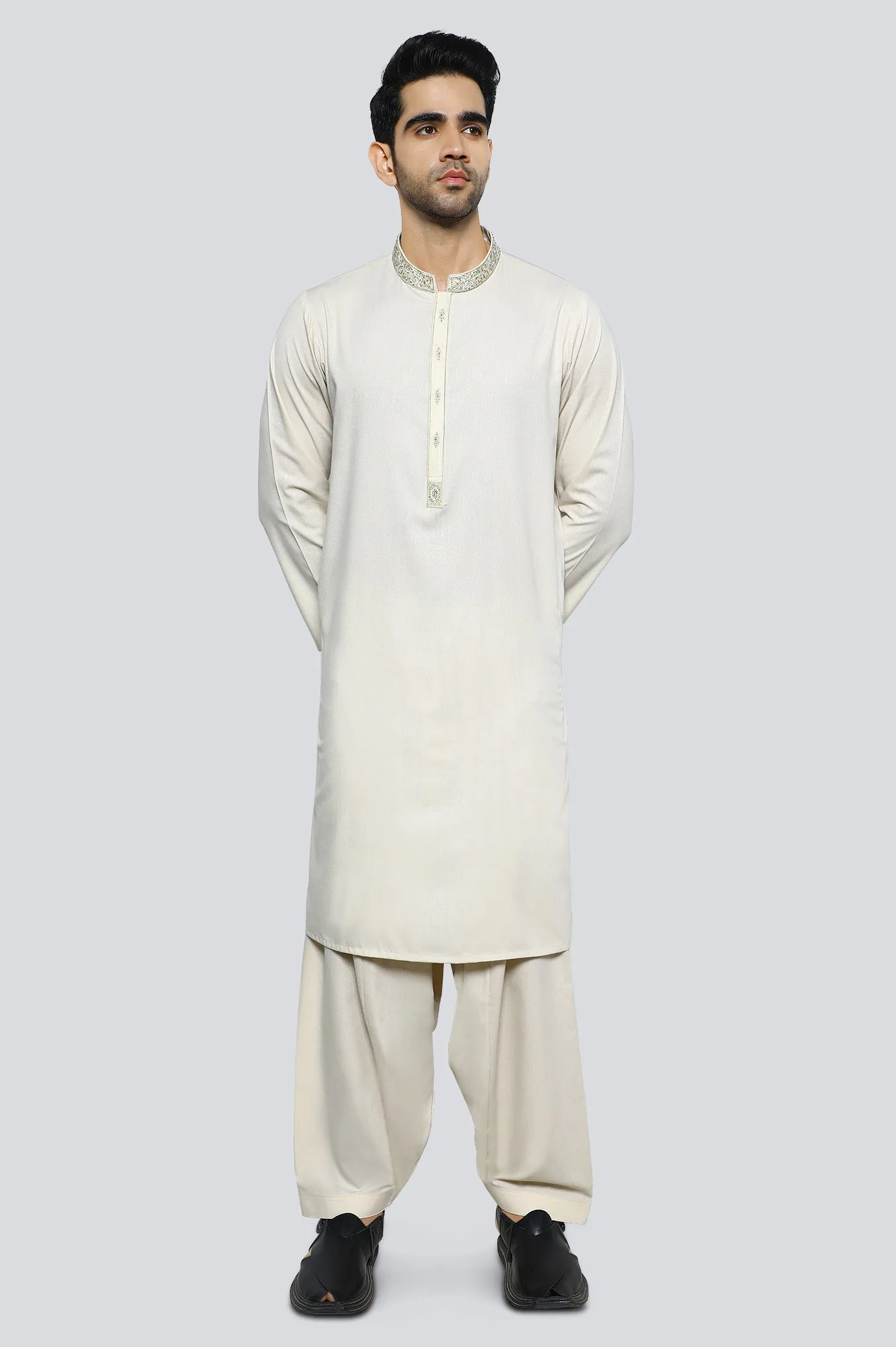 Beige Ayudia Shalwar Kameez