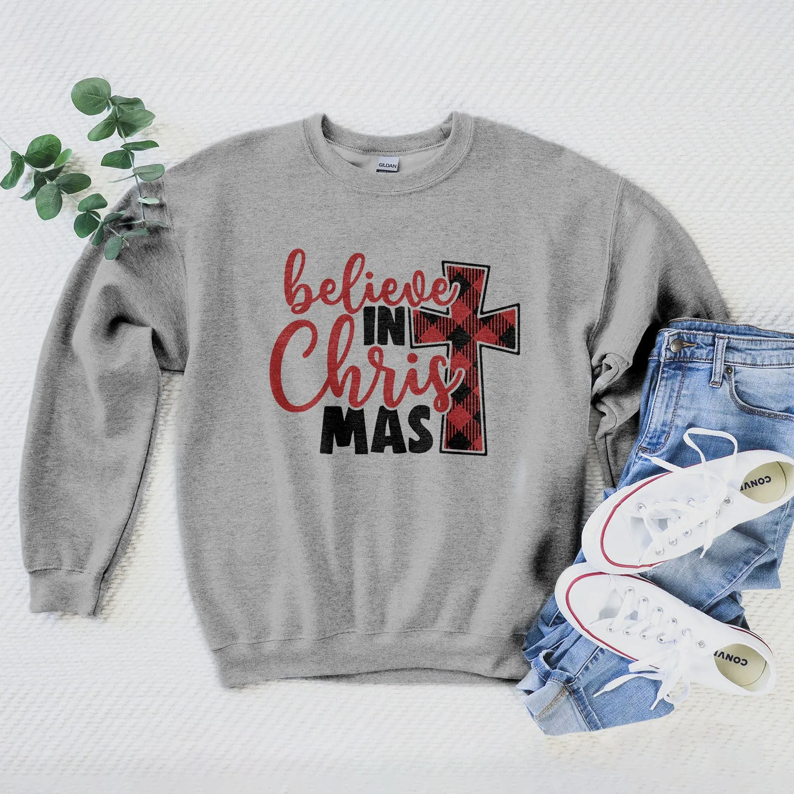 Believe in Christ Mas Sweatshirt