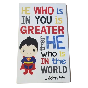 C&F Wooden Superman Quote Plaque