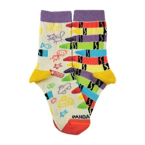 Colorful Crayons Socks from the Sock Panda (Ages 3-7)