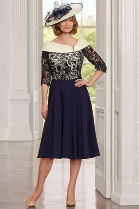 Stylish and Elegant Condici 71114N Lemongrass Navy Dress - Enhance your Look with a Pop of Navy