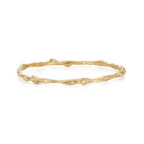 Crested Diamond Craggy Bangle