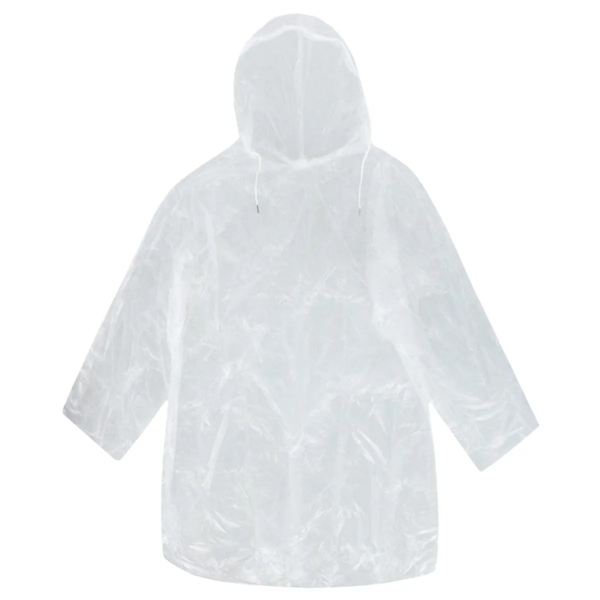 CTM® Kids' Clear Rain Poncho with Stringed Hood