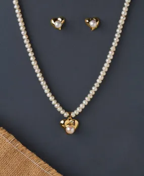 Elegant Real Pearl Necklace Set