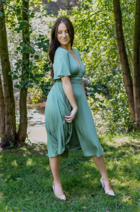 Elegant Vibe Dress - Sage Green