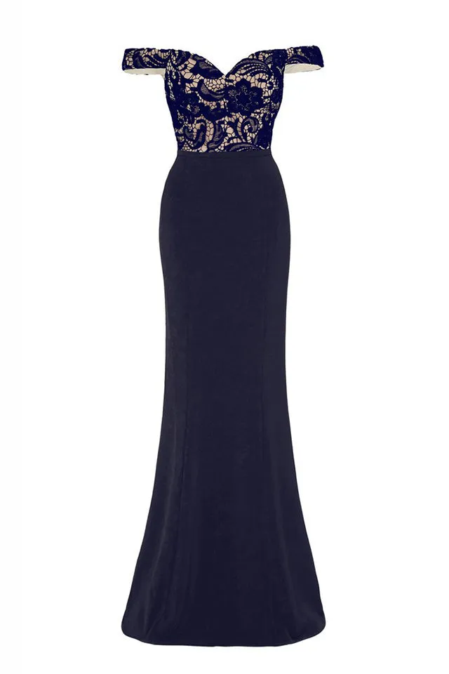 ELENA GOWN by Love Honor in Nude Navy