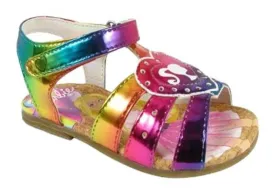 Girls Barbie Rainbow Sandals