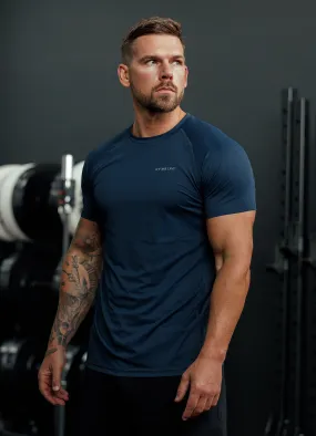 Gym King Energy Linear Tee - Navy