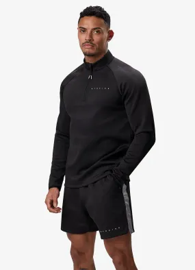 Gym King Rebellion Crush 1/4 Zip Funnel - Black