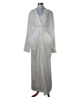 Jacquemus White Linen Cotton Dress sz 2