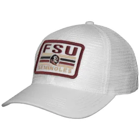 Legacy FSU Seminoles/Seminole Logo Patch Adjustable Mesh Cap - White