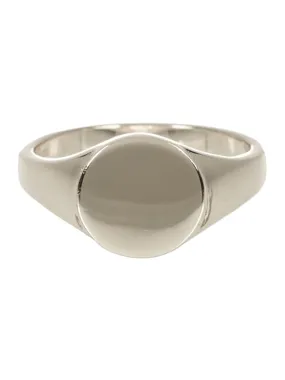 Men's Sterling Silver Circle Signet Ring