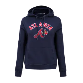 MLB ATLANTA BRAVES CLASSIC WOMEN'S PO HOODIE (MIDNIGHT NAVY)