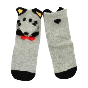 TeeHee Socks Kid's Mouse Cotton Short Crew (K1512)