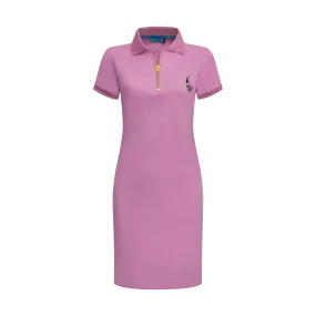 THE STAPLE POLO DRESS-MAUVE