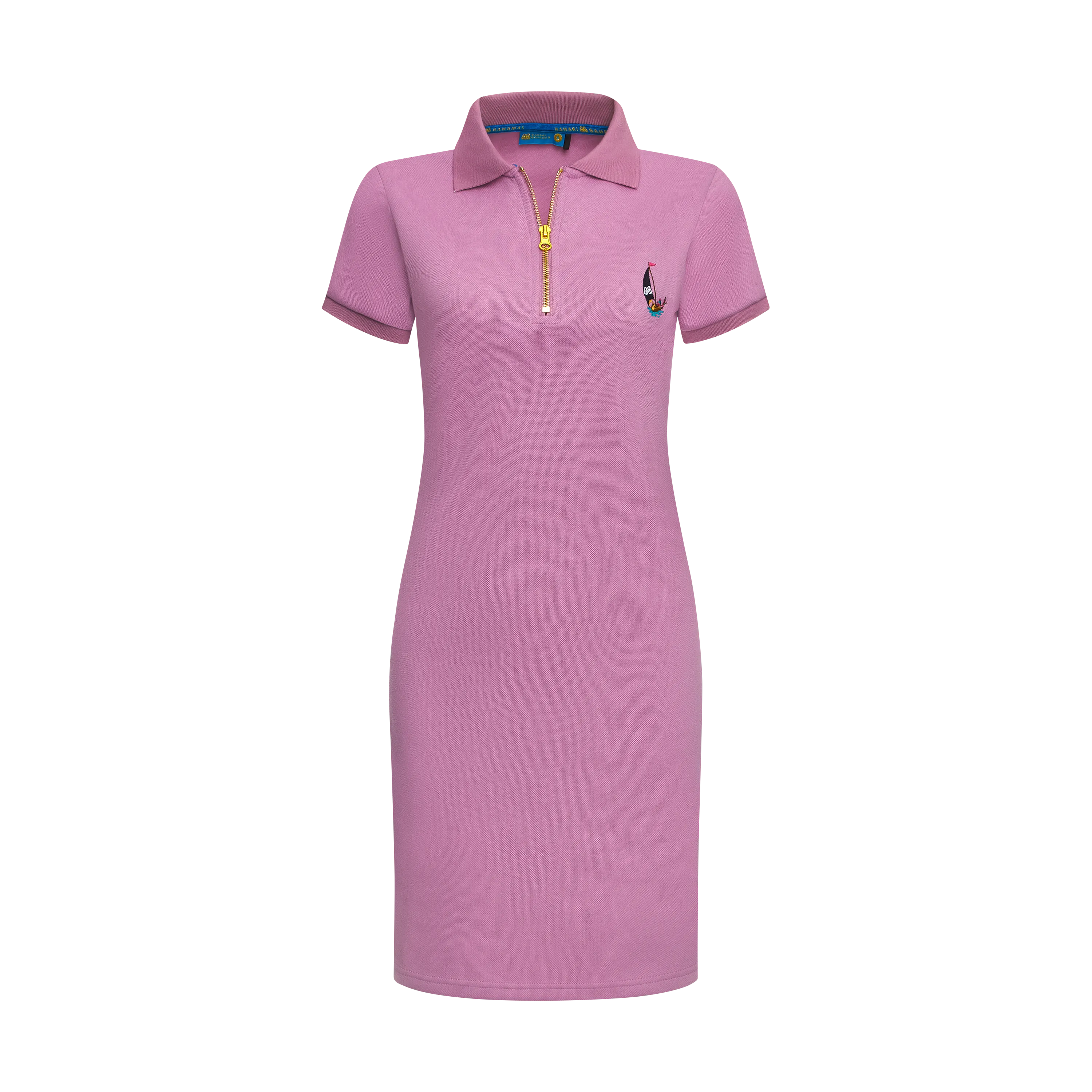 THE STAPLE POLO DRESS-MAUVE