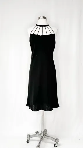 Vintage 00'S Evan-Picone Black Cage Neck Dress (M)